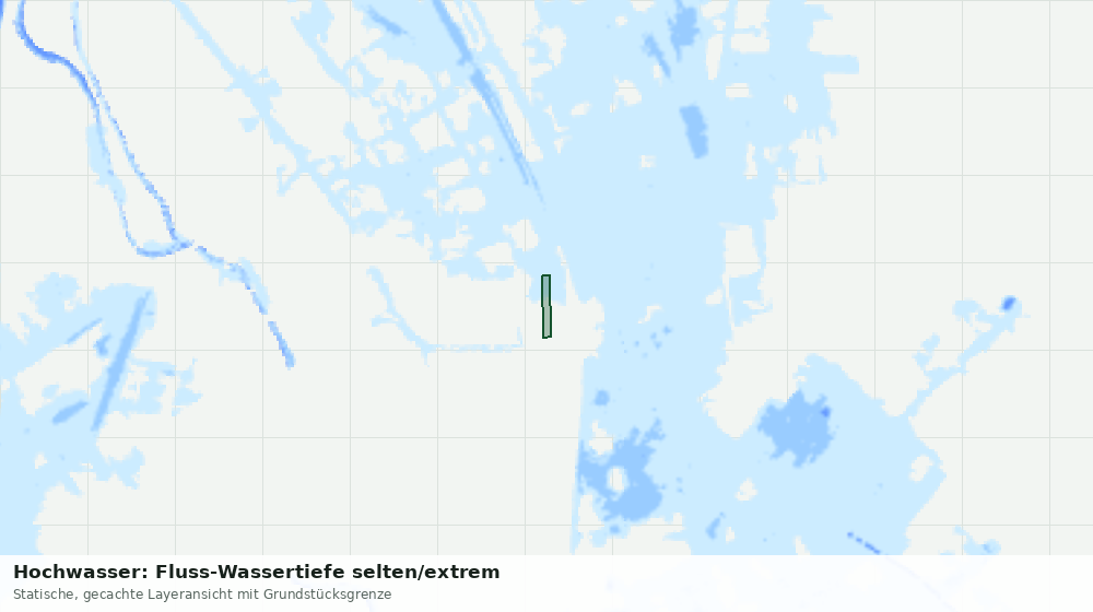 Statische Kartenansicht: Hochwasser: Fluss-Wassertiefe selten/extrem
