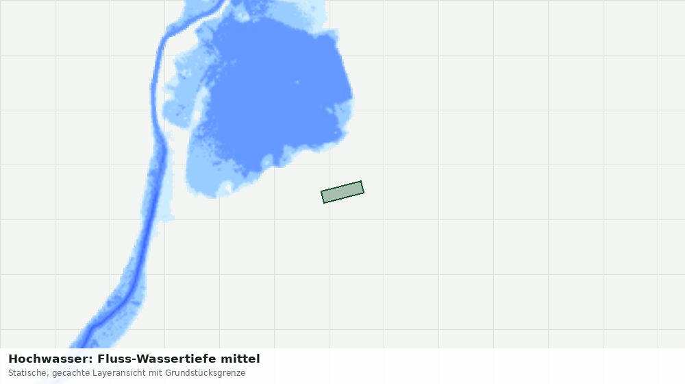 Statische Kartenansicht: Hochwasser: Fluss-Wassertiefe mittel