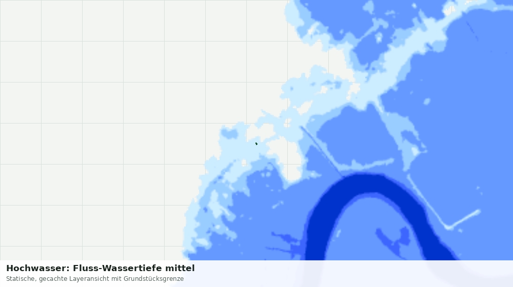 Statische Kartenansicht: Hochwasser: Fluss-Wassertiefe mittel