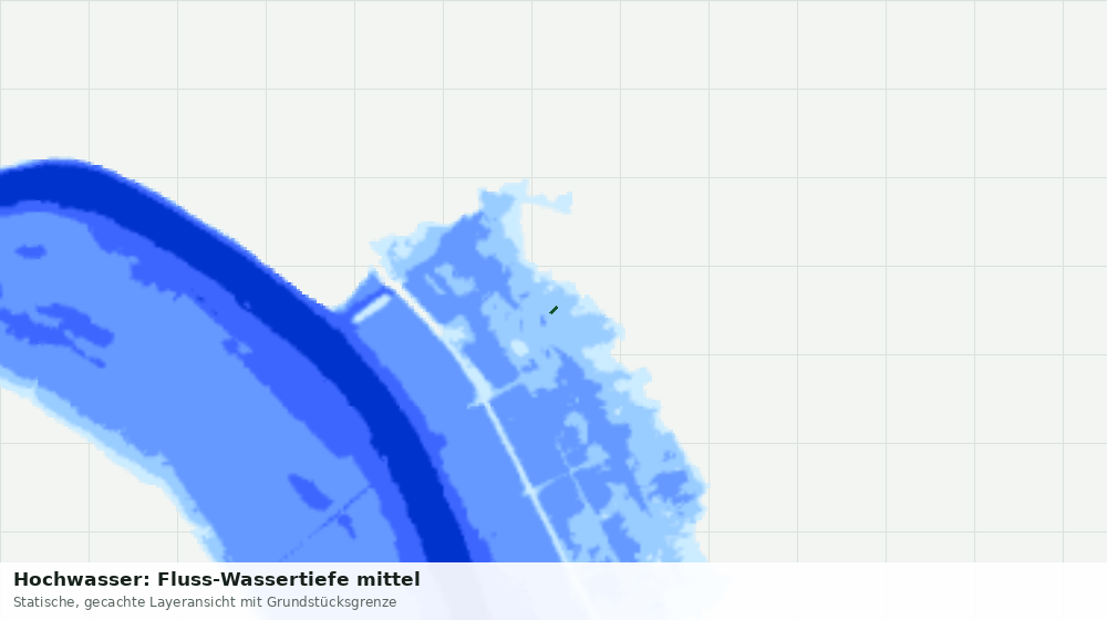 Statische Kartenansicht: Hochwasser: Fluss-Wassertiefe mittel