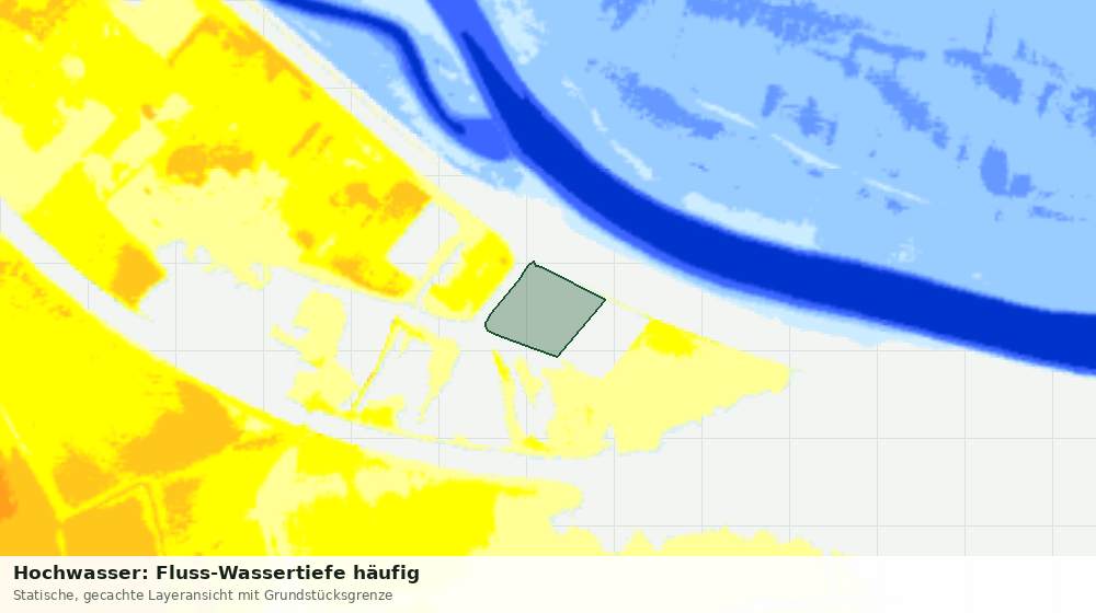 Statische Kartenansicht: Hochwasser: Fluss-Wassertiefe häufig