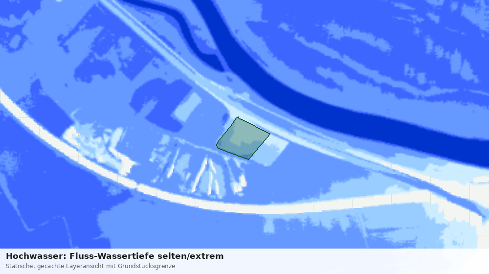 Statische Kartenansicht: Hochwasser: Fluss-Wassertiefe selten/extrem