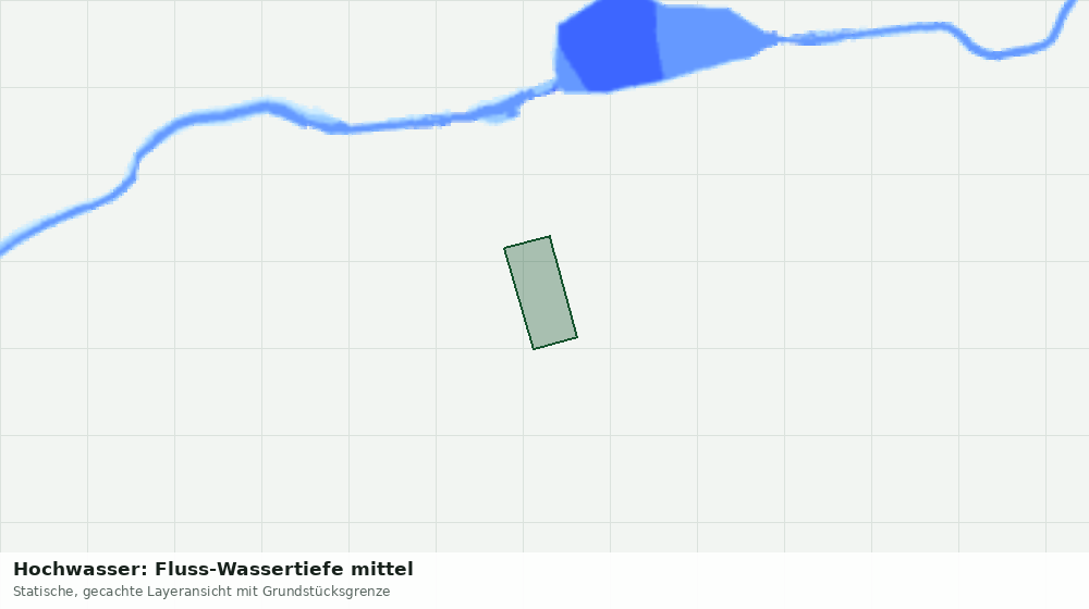 Statische Kartenansicht: Hochwasser: Fluss-Wassertiefe mittel
