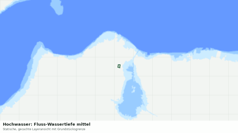 Statische Kartenansicht: Hochwasser: Fluss-Wassertiefe mittel
