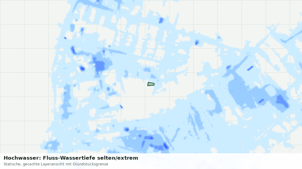 Statische Kartenansicht: Hochwasser: Fluss-Wassertiefe selten/extrem