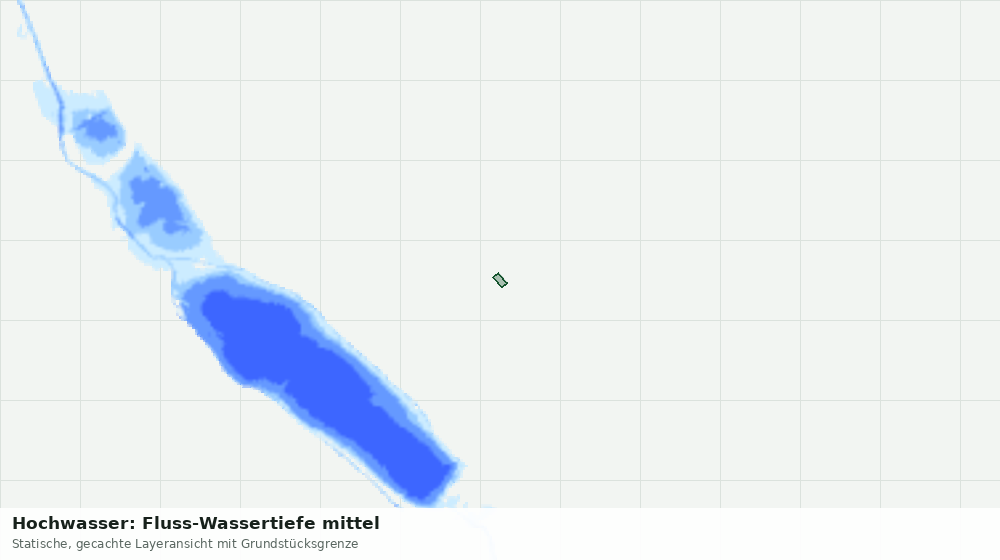 Statische Kartenansicht: Hochwasser: Fluss-Wassertiefe mittel