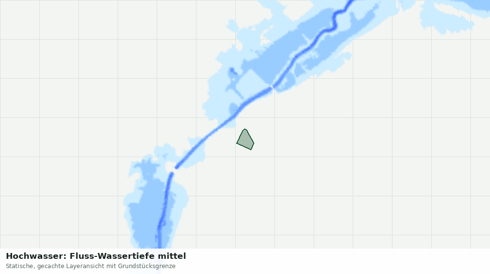 Statische Kartenansicht: Hochwasser: Fluss-Wassertiefe mittel