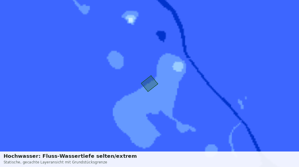 Statische Kartenansicht: Hochwasser: Fluss-Wassertiefe selten/extrem