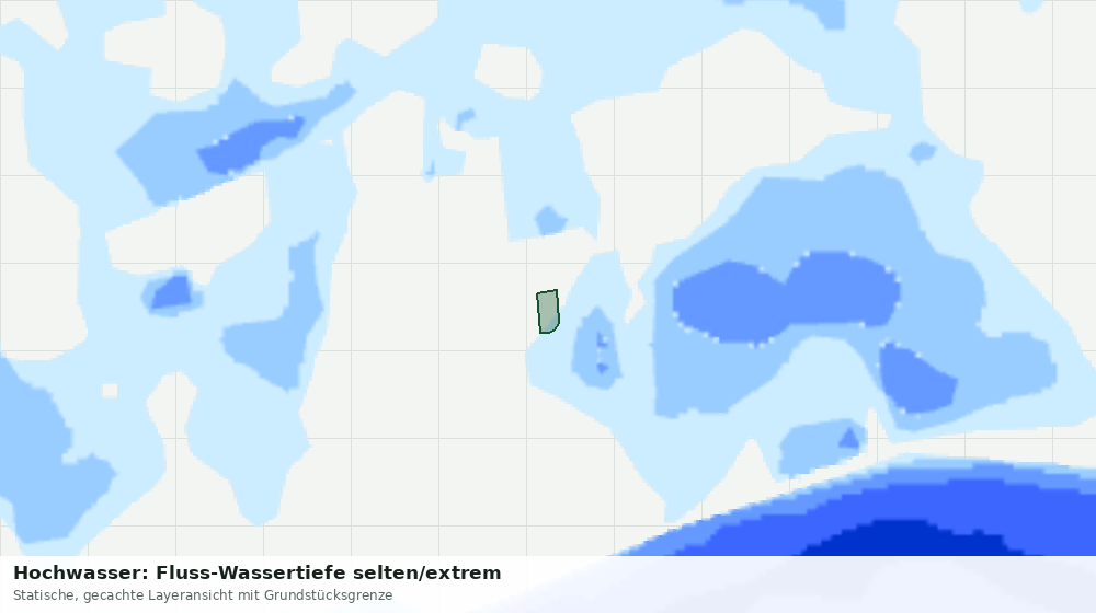Statische Kartenansicht: Hochwasser: Fluss-Wassertiefe selten/extrem