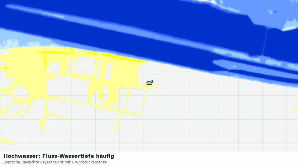 Statische Kartenansicht: Hochwasser: Fluss-Wassertiefe häufig
