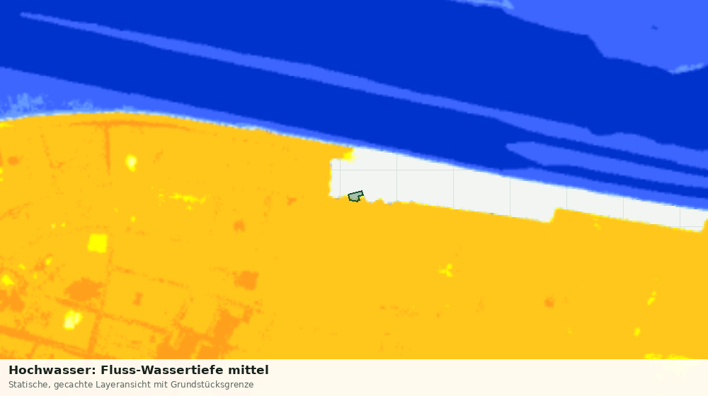 Statische Kartenansicht: Hochwasser: Fluss-Wassertiefe mittel