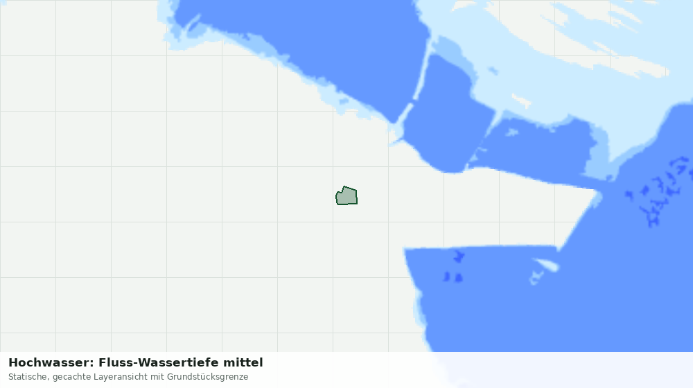 Statische Kartenansicht: Hochwasser: Fluss-Wassertiefe mittel