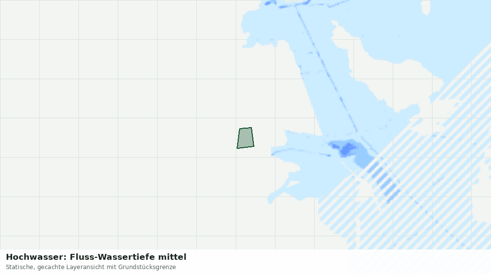 Statische Kartenansicht: Hochwasser: Fluss-Wassertiefe mittel