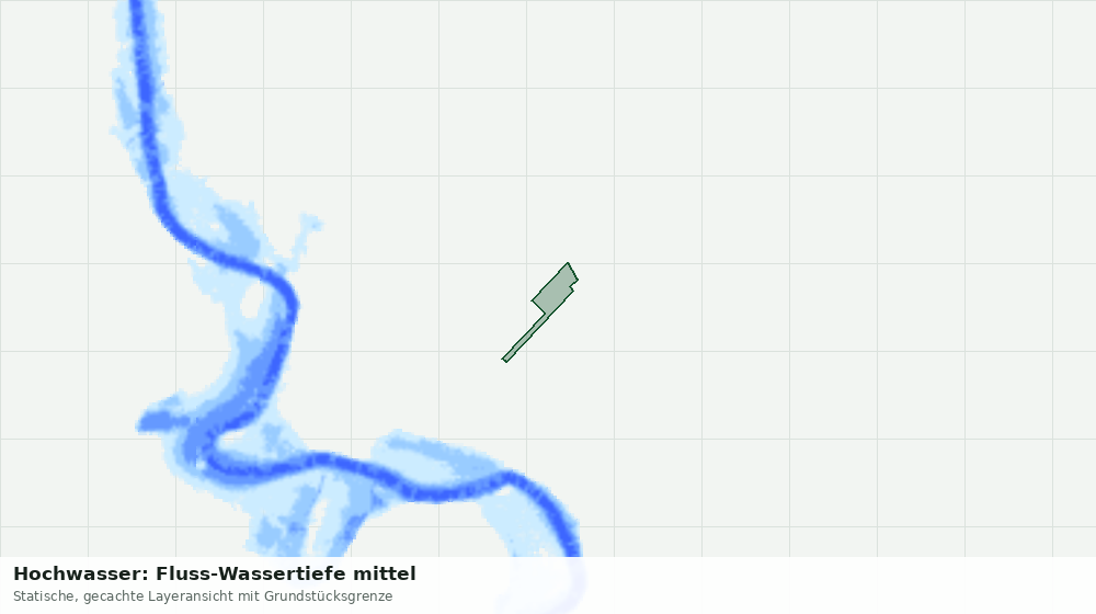 Statische Kartenansicht: Hochwasser: Fluss-Wassertiefe mittel