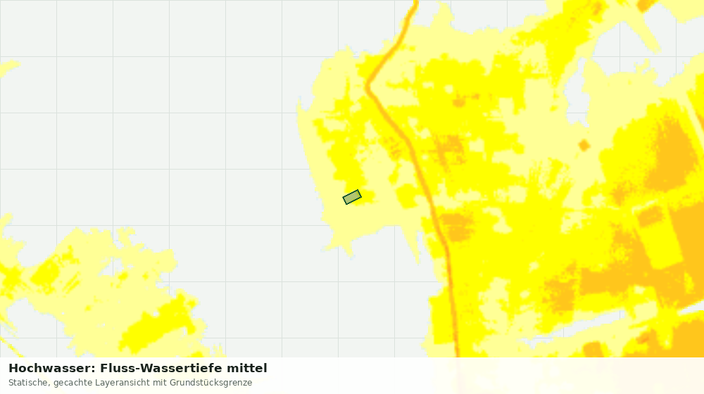 Statische Kartenansicht: Hochwasser: Fluss-Wassertiefe mittel