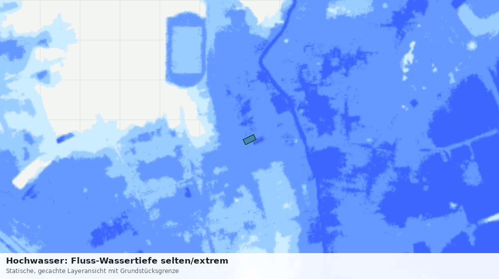 Statische Kartenansicht: Hochwasser: Fluss-Wassertiefe selten/extrem