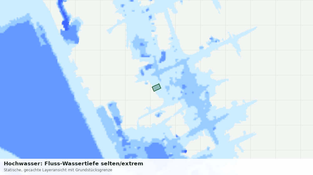 Statische Kartenansicht: Hochwasser: Fluss-Wassertiefe selten/extrem