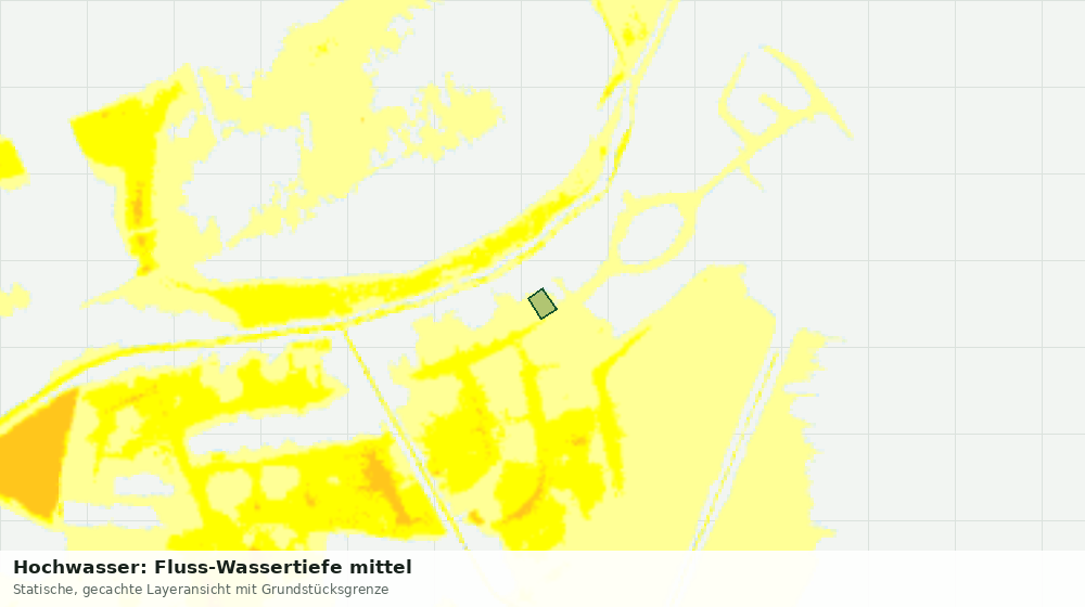 Statische Kartenansicht: Hochwasser: Fluss-Wassertiefe mittel