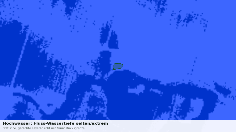 Statische Kartenansicht: Hochwasser: Fluss-Wassertiefe selten/extrem