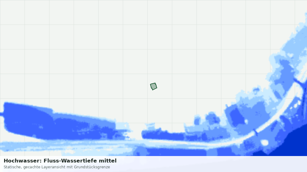 Statische Kartenansicht: Hochwasser: Fluss-Wassertiefe mittel