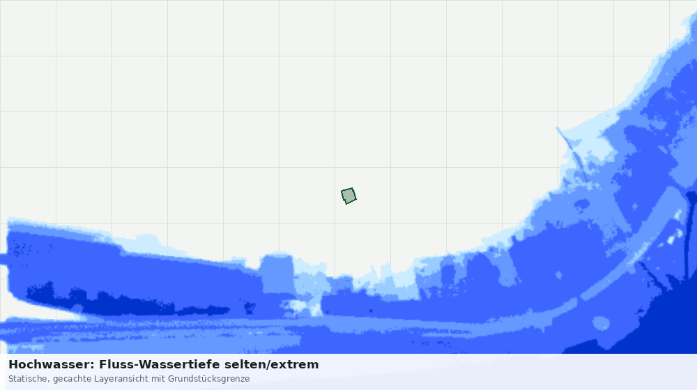 Statische Kartenansicht: Hochwasser: Fluss-Wassertiefe selten/extrem