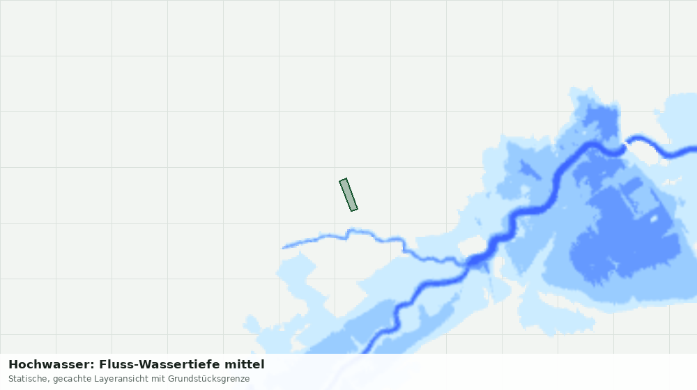 Statische Kartenansicht: Hochwasser: Fluss-Wassertiefe mittel