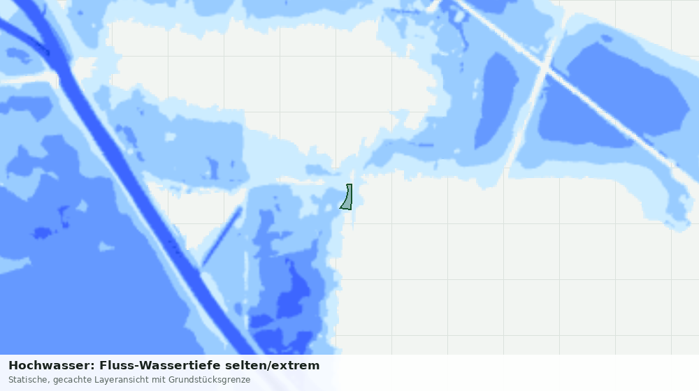 Statische Kartenansicht: Hochwasser: Fluss-Wassertiefe selten/extrem