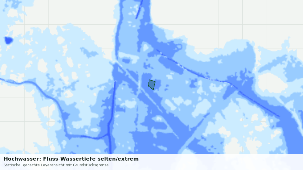 Statische Kartenansicht: Hochwasser: Fluss-Wassertiefe selten/extrem