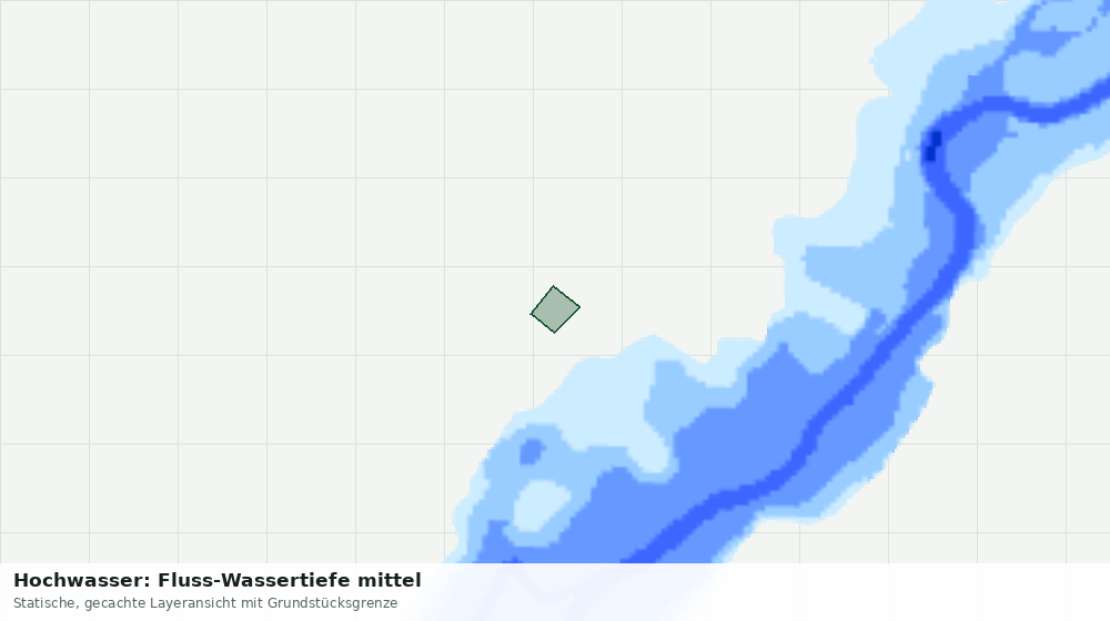 Statische Kartenansicht: Hochwasser: Fluss-Wassertiefe mittel