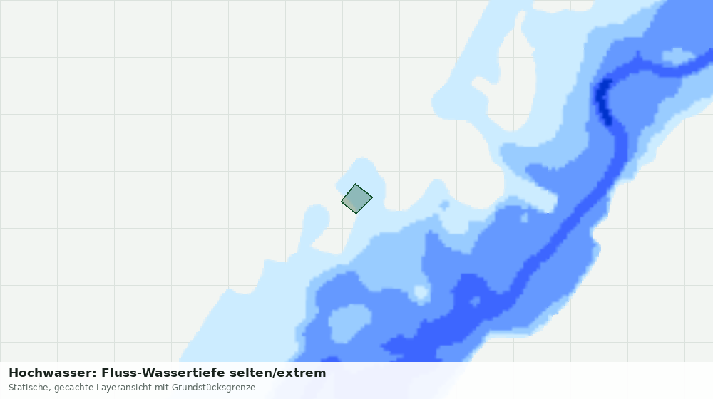 Statische Kartenansicht: Hochwasser: Fluss-Wassertiefe selten/extrem