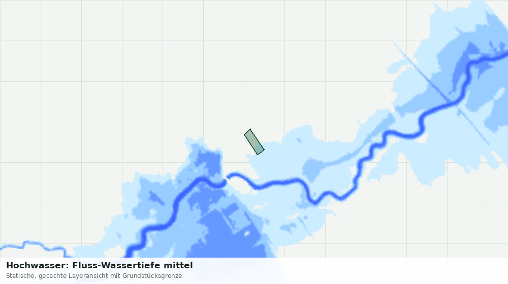 Statische Kartenansicht: Hochwasser: Fluss-Wassertiefe mittel