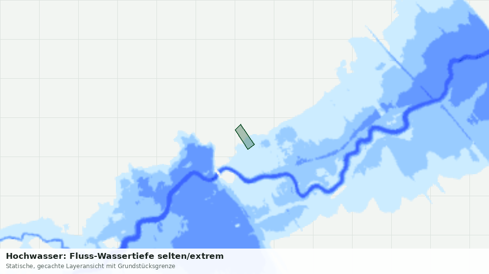 Statische Kartenansicht: Hochwasser: Fluss-Wassertiefe selten/extrem