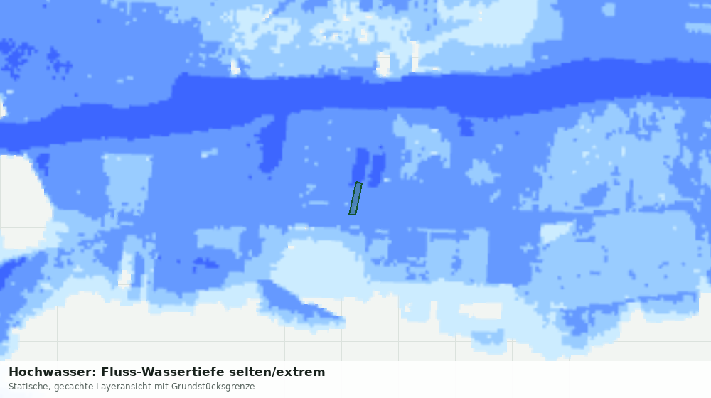 Statische Kartenansicht: Hochwasser: Fluss-Wassertiefe selten/extrem