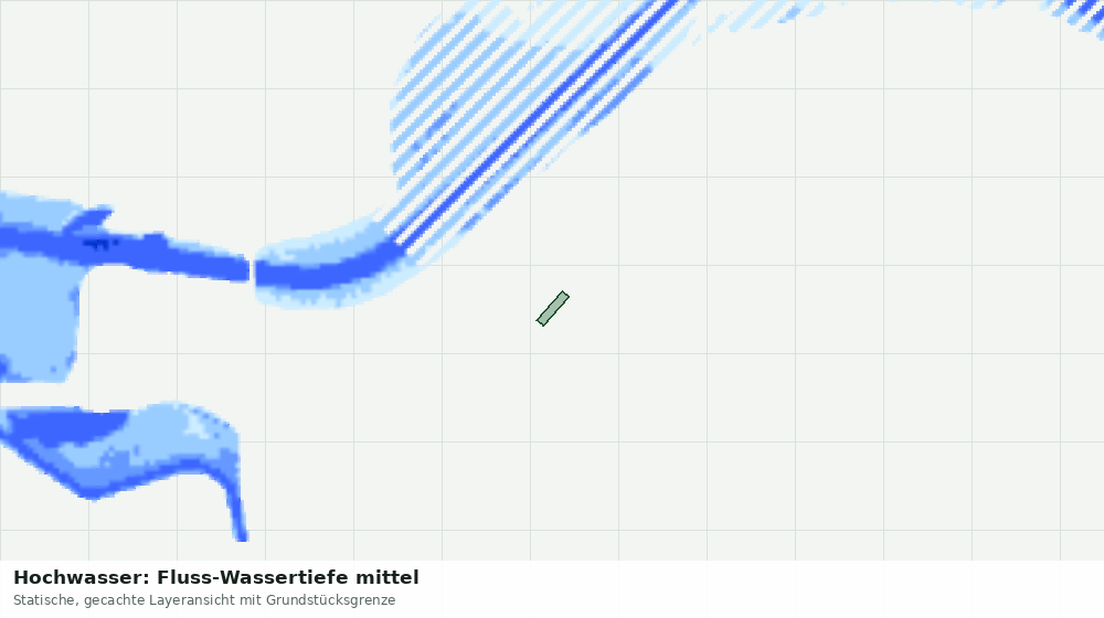 Statische Kartenansicht: Hochwasser: Fluss-Wassertiefe mittel