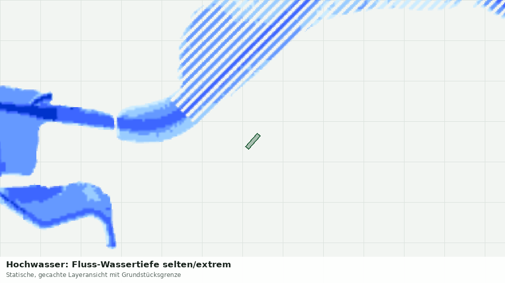 Statische Kartenansicht: Hochwasser: Fluss-Wassertiefe selten/extrem