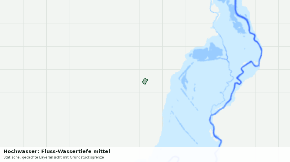 Statische Kartenansicht: Hochwasser: Fluss-Wassertiefe mittel
