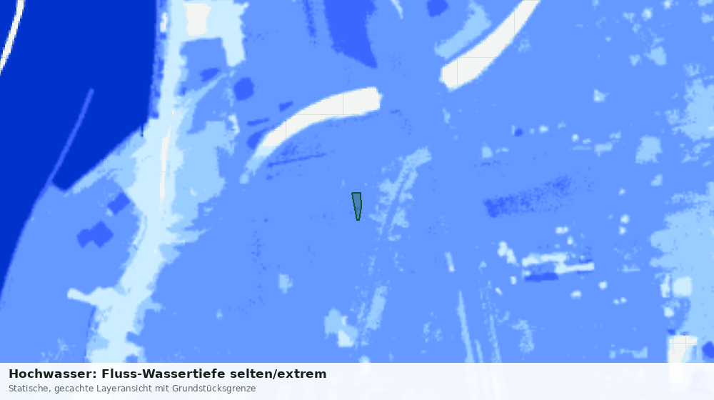 Statische Kartenansicht: Hochwasser: Fluss-Wassertiefe selten/extrem