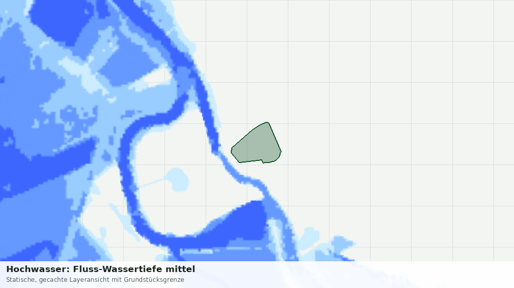 Statische Kartenansicht: Hochwasser: Fluss-Wassertiefe mittel