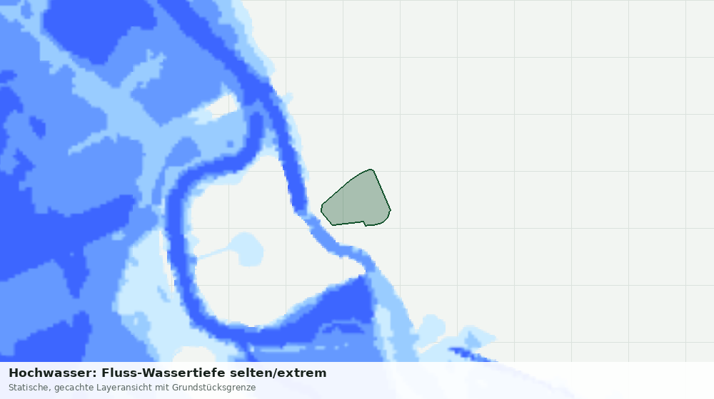 Statische Kartenansicht: Hochwasser: Fluss-Wassertiefe selten/extrem