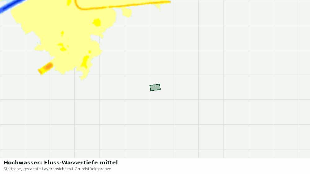Statische Kartenansicht: Hochwasser: Fluss-Wassertiefe mittel