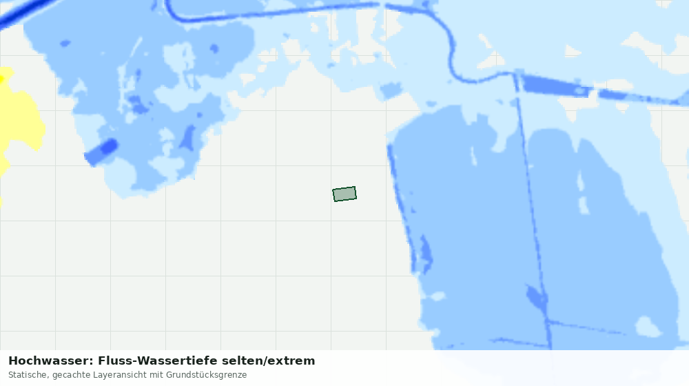Statische Kartenansicht: Hochwasser: Fluss-Wassertiefe selten/extrem