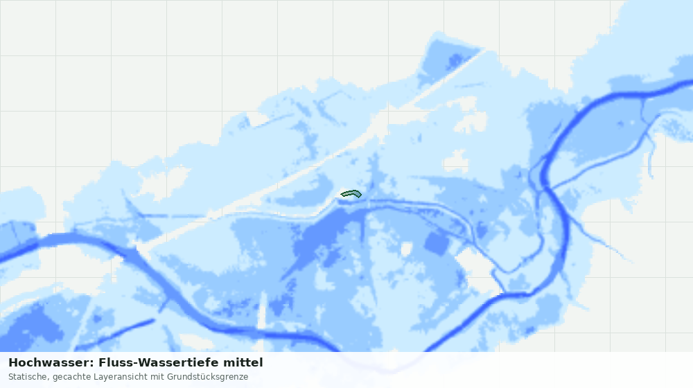 Statische Kartenansicht: Hochwasser: Fluss-Wassertiefe mittel
