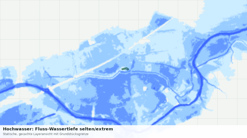 Statische Kartenansicht: Hochwasser: Fluss-Wassertiefe selten/extrem