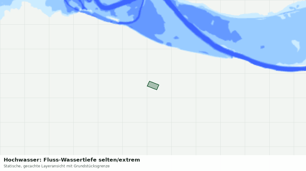 Statische Kartenansicht: Hochwasser: Fluss-Wassertiefe selten/extrem