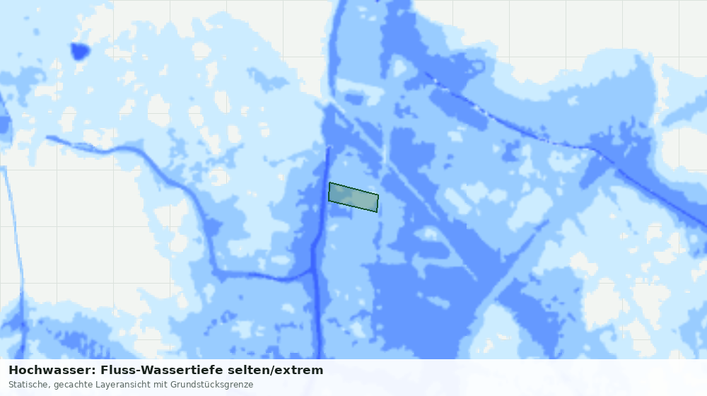 Statische Kartenansicht: Hochwasser: Fluss-Wassertiefe selten/extrem
