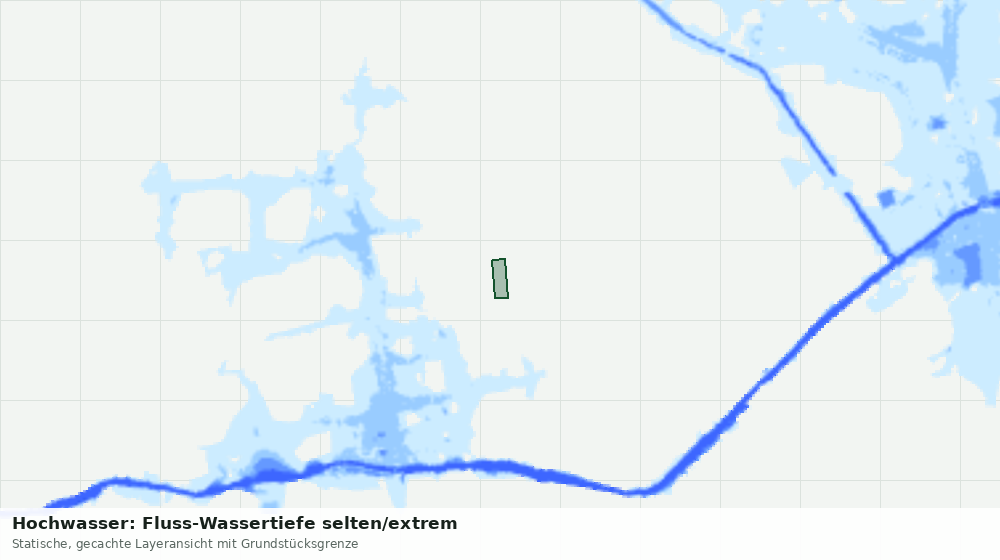 Statische Kartenansicht: Hochwasser: Fluss-Wassertiefe selten/extrem