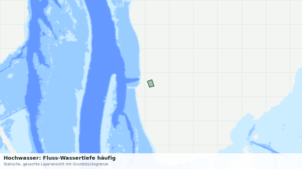 Statische Kartenansicht: Hochwasser: Fluss-Wassertiefe häufig