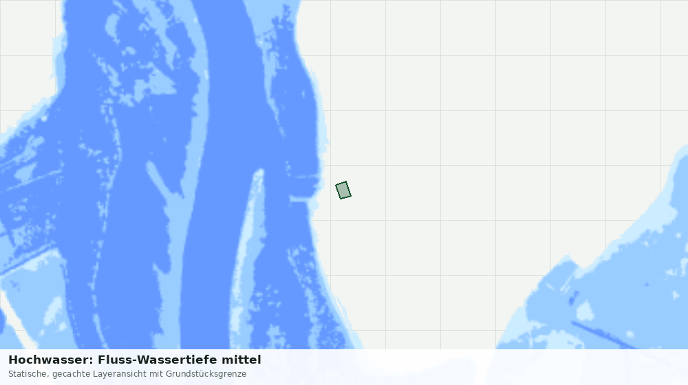 Statische Kartenansicht: Hochwasser: Fluss-Wassertiefe mittel