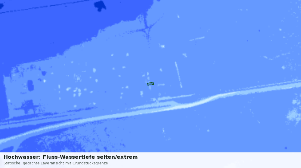 Statische Kartenansicht: Hochwasser: Fluss-Wassertiefe selten/extrem