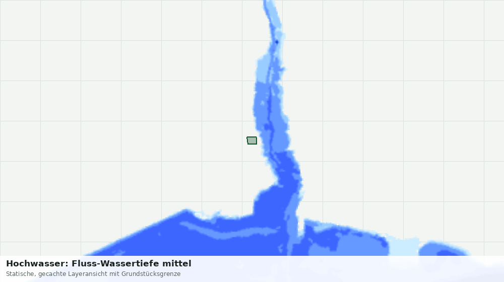 Statische Kartenansicht: Hochwasser: Fluss-Wassertiefe mittel